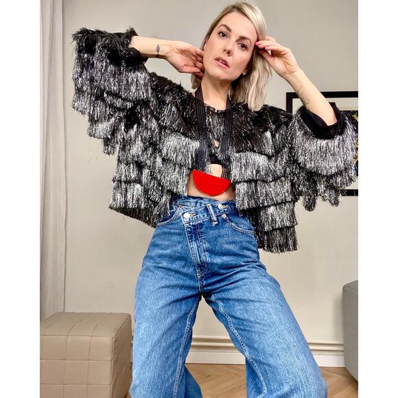 RARE!!! ZARA Fringed Jacket NWT - Picture 13 of 16